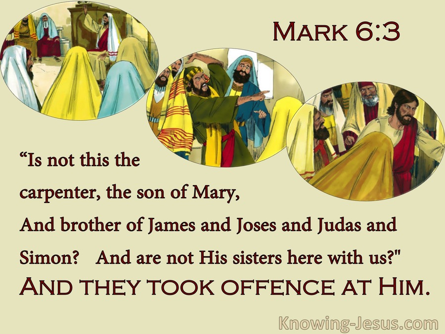 Mark 6:3 Jesus, The Carpenters Son (yellow)